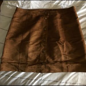 Faux Suede Skirt